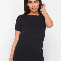 Globus Black Self Design Sweater image 1