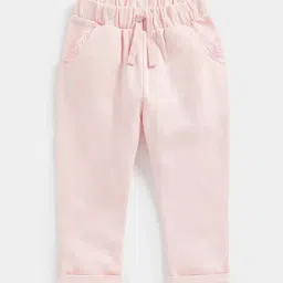 Mothercare Kids Light Pink Solid Trackpants-image-77