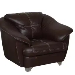 Parin SS C35 1S 1 Seater Leatherette office Sofa , Brown image 2