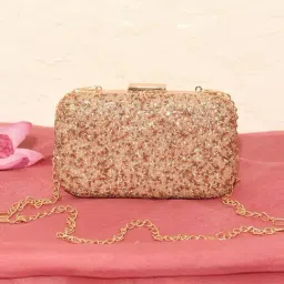 Jaypore Golden Reva Embellished Medium Clutch-picture-47