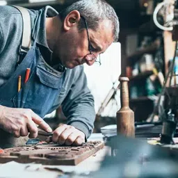 B K JAGAN & CO 32 mm Wood Carving Chisel with Plastic Handle Carpenter Tool image 4