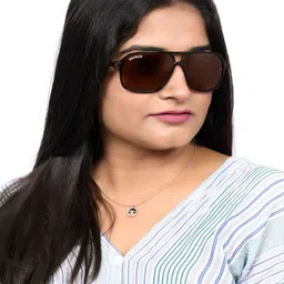 BAVINCIS Unisex Square Sunglasses with UV Protected Lens image 4