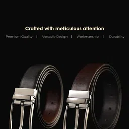 JND Men Leather Reversible Formal Belt image 3