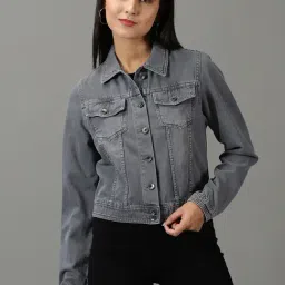 showoffff SHOWOFF Grey Regular Fit Denim Jacket-picture-20