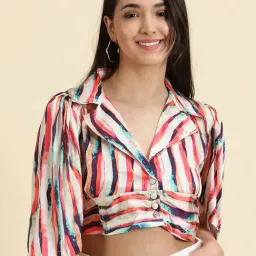 showoffff SHOWOFF Multicolor Striped Crop Top-picture-11