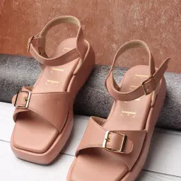 Elle Women's Peach Ankle Strap Sandals-picture-42