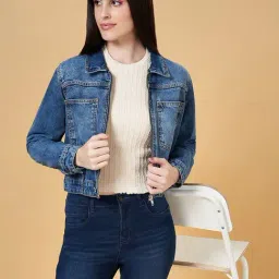 People by Pantaloons Blue Cotton Jacket image 4