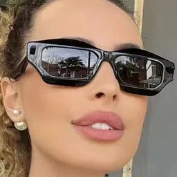 AUGEN Unisex Green Lens & Orange Rectangle Sunglasses with image 4