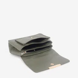 Black Spade PU Structured Sling Bag with Quilted image 4