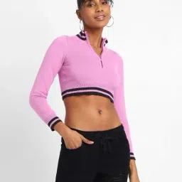 Forever 21 Purple Cotton Crop Top-image-67