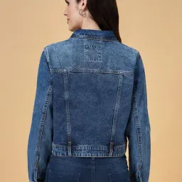 People by Pantaloons Blue Cotton Jacket image 2