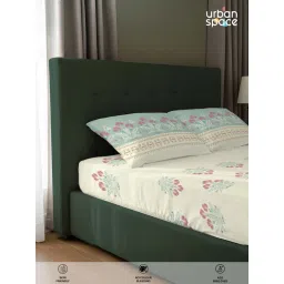 Urban Space Cream Serene 220 Tc Cotton Bedsheets with 2 Pillow Covers (Pack of 3) image 5