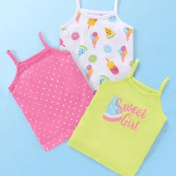 Babyhug 100% Cotton Antibacterial Slips  Polka Dots & Fruits Print Pack of 3 - Multicolour-picture-12