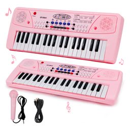 Fiddlerz 37 Key Piano Keyboard Toy with Power Option, Recording and Mic, Electronic Piano Keyboard Multi-Function Portable Piano Keyboard - Pink-picture-4