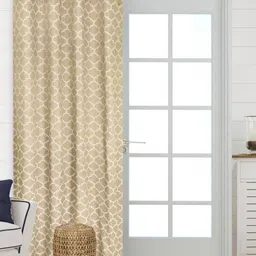 Saral Home Noor Cotton Door Room Darkening Curtain 1PC,Beige. 4x7 ft-picture-11