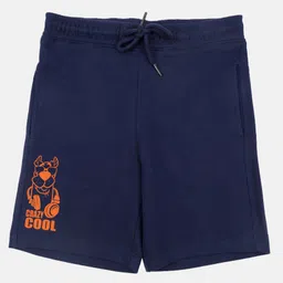 Wear Your Mind Knit Warner Bros Featuring Scooby Doo Printed Shorts - Navy Blue-image-56