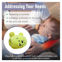 MUREN Baby feeding Arm Pillow for New Born Nursing-Yellow (Color May vary)- Pack of 1 image 2