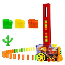 Domenico Domino Train Toy with Blocks Set for Kids Educational Game with Light & Sound Stacking Toy for 3-7 Year Old Toys for Kids (Battery Included) 40 Pieces image 3