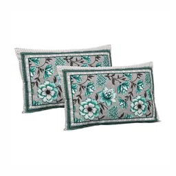 INDHOME LIFE Blue & Grey Ethnic Motifs 210 TC King Bedsheet with 2 Pillow Covers image 4