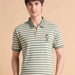 U.S. Polo Assn. Striped Polo Collar Pure Cotton Slim Fit T-shirt-picture-38