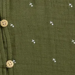 Sweetlime by A.S Cotton Woven Full Sleeves Floral Printed Top - Green image 5