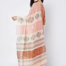 BCZ Style Women Floral Printed Pure Cotton Straight Kurta with Trousers & With Dupatta image 4