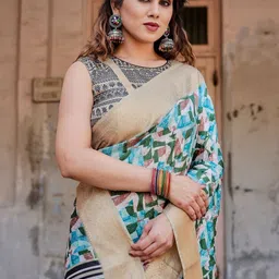 MAHARANI COUTURE Printed Art Silk Handloom Banarasi Saree image 5