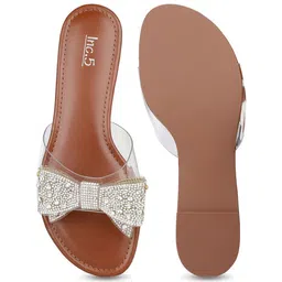 Inc 5 Women Embellished Party Open Toe Flats image 2