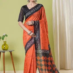 HI FI NX Women Chanderi Fabric Saree-image-0