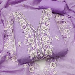 Nayanthara Trends Embroidered Unstitched Dress Material-picture-14