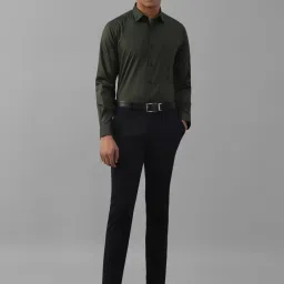 Allen Solly Green Cotton Slim Fit Shirt image 5