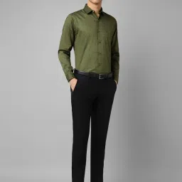 Allen Solly Green Cotton Slim Fit Checks Shirt image 5