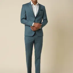 Allen Solly Blue Slim Fit Two Piece Suit-picture-17