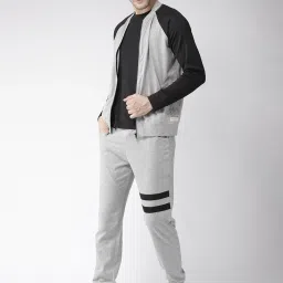 Hubberholme Grey Slim Fit Striped Joggers image 4