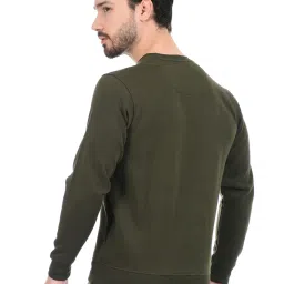 Cloak & Decker by Monte Carlo Dark Olive Round Neck Sweatshirt image 2
