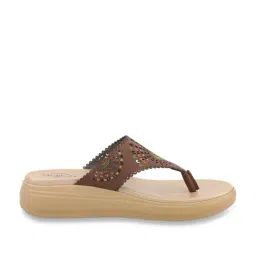 MediFeet Women's Motif Coffee Thong Wedges-picture-16