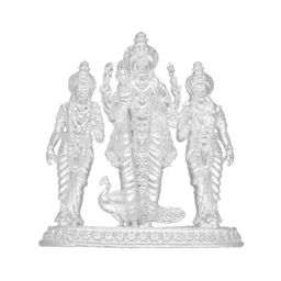 Sri Jagdamba Pearls 800 Silver Kartikeya Pariwar Divine Idol - 23 gm-picture-27