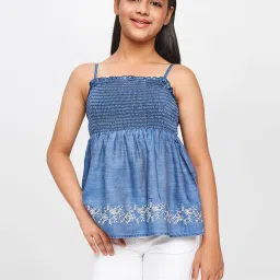 Global Desi Girl Blue Flared Top image 1