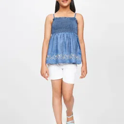 Global Desi Girl Blue Flared Top image 4