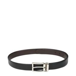 Louis Philippe Black Leather Reversible Belt for Men-picture-12