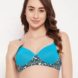 Clovia Blue T-Shirt Bra-image-10
