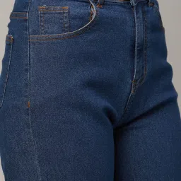 Kotty Dark Blue Straight Fit High Rise Jeans image 5