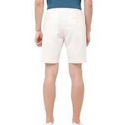 Cavallo By Linen Club Off White Slim Fit Shorts image 2