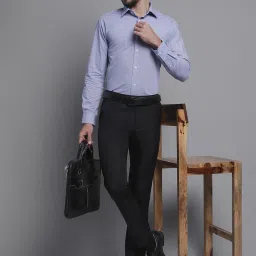 Cantabil Sky Blue Regular Fit Printed Shirt image 5