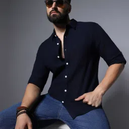 High Star Navy Relaxed Fit Shirt image 5
