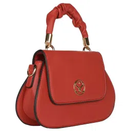 Sugarush Katrine Red Solid Medium Satchel Handbag image 5