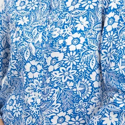 Fablestreet Blue & White Floral Print Top image 5