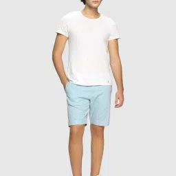 Bewakoof Sky Blue Regular Fit Shorts image 5
