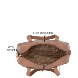 Baggit Brown Color Block Medium Handbag image 4