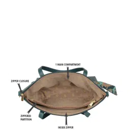 Baggit Green Solid Large Handbag image 4